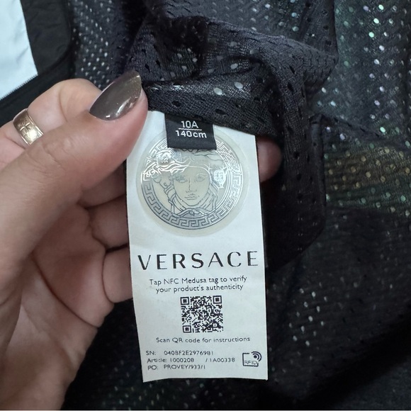 Authentic Versace Pink and White Jacket with Multicolor Accents - Picture 8 of 10